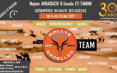 Temps d’Avance soutien la Team Audace & Passion pour sa participation au 30e Rallye Aïcha des Gazelles du Maroc