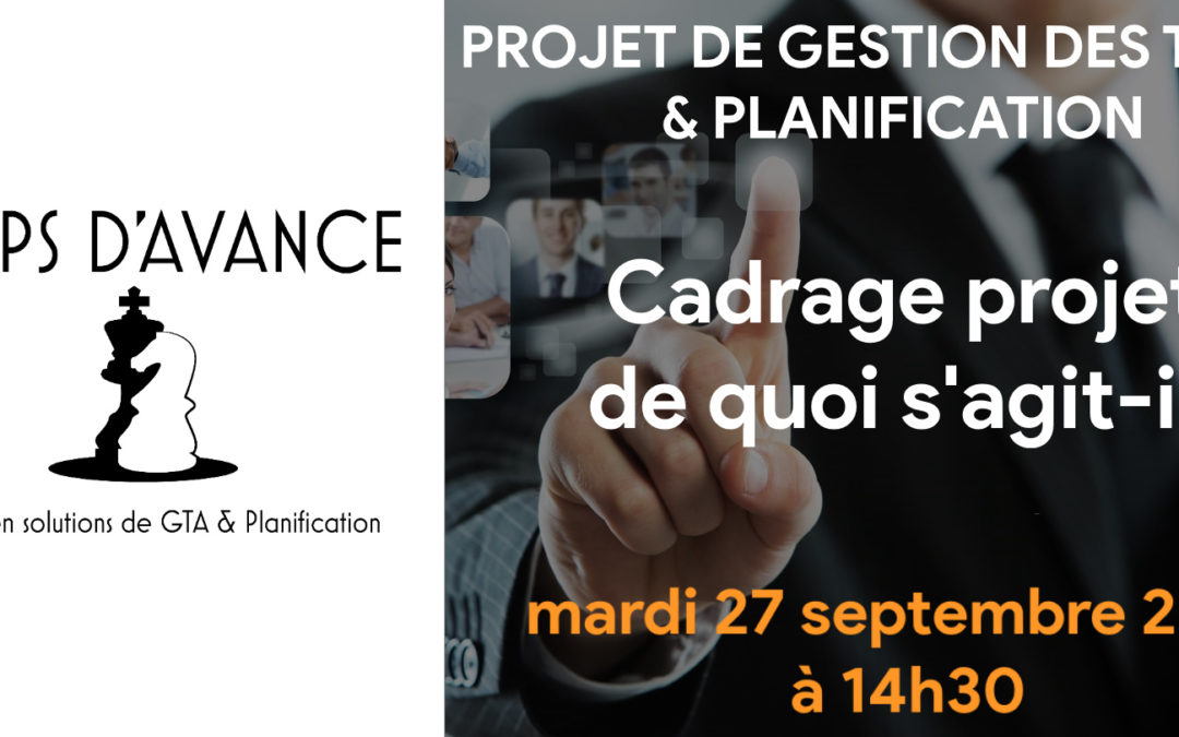 webinar cadrage projet